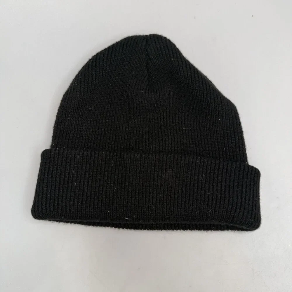 Steve Madden Women's Black Knit Beanie 100% Acrylic OSFA Winter Hat